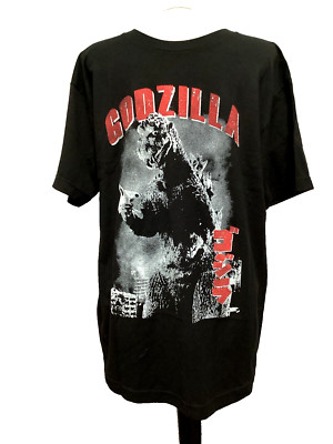 GODZILLA Black SCREEN PRINT SHORT SLEEVE CREW NECK T-SHIRT Sz L*-image