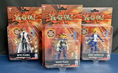 Yu-Gi-Oh! Series 1 Collectible Figures And Exclusive Cards COMPLETE SET OF 3-image