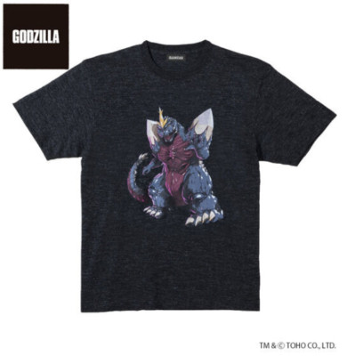 Godzilla VS Space Godzilla Deformed Art T-shirt Space Godzilla Pattern TOHO JP-image