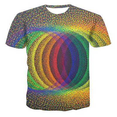 Skull Wave 3D Digital Print Breathable Polyester Short Sleeve T-shirt for Men Ro-image