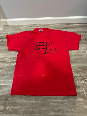 Vtg Zap Zinfandel Advocates Producers T Shirt L Hanes Red Distressed Red-image