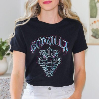Metal Chrome Godzilla Head For Men & Women Kids Funny T-Shirt-image
