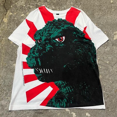 Vtg GODZILLA All Over Print TOHO t shirt Sz M Sci Fi MONSTER Japan Gojira 2008-image