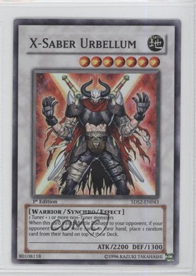 X-Saber Urbellum 1st Ed. YuGiOh 5D's 2 Starter Deck #5DS2-EN043 2009 1l2-image