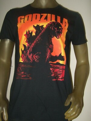 New Men's Godzilla Gojira Kaiju King Of The Monsters Fire Breathing Movie Shirt-image