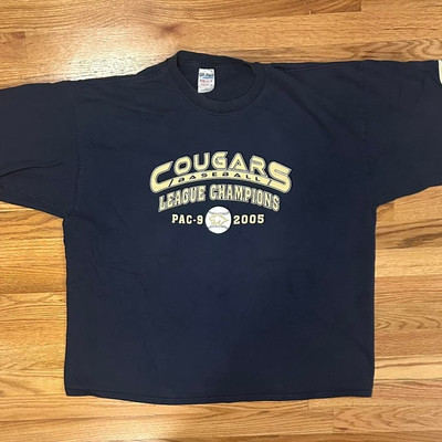 Navy blue vintage Men’s XXL BYU Cougars Baseball 2009 Baseball Champions T-shi-image