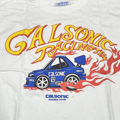Vtg NOS Nissan Skyline GT-R R32 Nismo Team Calsonic Impul Japan T-shirt 1990 JDM-image