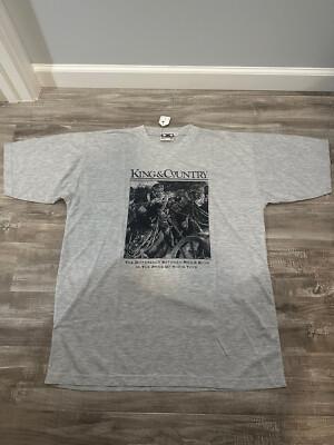 Vintage Kings Country The Difference Between Men and Boys T Shirt Sz 44 Gray-image
