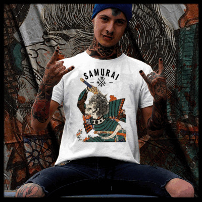 Samurai t-shirt bushido code Japanese warrior Ronin Kanji assassin  S-3XL-image