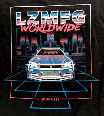 RARE Japan Nissan Skyline GT-R JDM Graphic LZMFG Tuner Racing T Shirt EUC 3XL-image