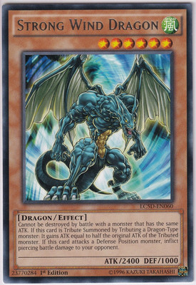 YuGiOh - Strong Wind Dragon 1st Edition LC5D-EN060 Rare Near Mint -image