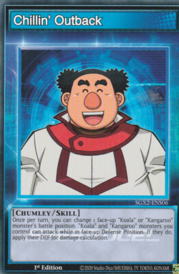 YUGIOH CARD CHILLIN OUTBACK SGX2-ENS06 1ST EDITION COMMUN-image