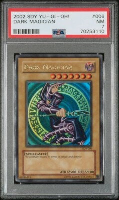 YUGIOH PSA 7 2002 Dark Magician SDY-006 Rare Unlimited YU-GI-OH GRADED-image