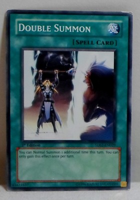 YU-GI-OH TRADING CARD GAME DOUBLE SUMMON SPELL 5DS1-EN029 1st EDITION-image