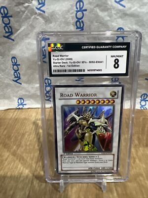 2009 YU-GI-OH 1st edition ROAD WARRIOR Holo #5DS2-EN041 Cgc 8-image