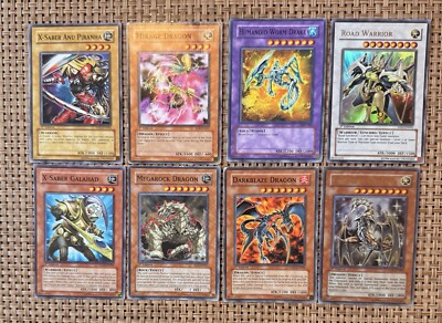 Yu-Gi-Oh 1st Edition Lot Dragon Road Warrior X-Saber 8 Cards Played With Used-image