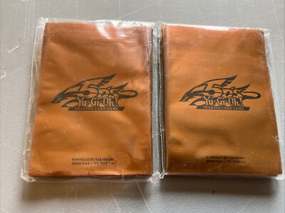 80 YUGIOH BRONZE Card Deck Protectors 5Ds Duelist Card Sleeves STILL SEALED-image