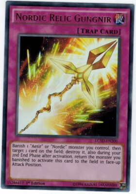 3 x Nordic Relic Gungnir - LC5D-EN200 - Ultra Rare - 1st Edition Near Mint, Engl-image