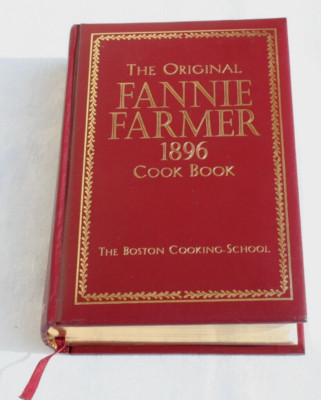 The Original Fannie Farmer 1896 Cookbook, 2001 Printing HC excellent red gold-image