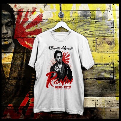 Samurai T-Shirt Bushido Code Ronin Hanzo Sword Warrior Japanese cotton tee-image