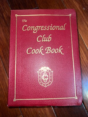 THE CONGRESSIONAL CLUB COOK BOOK 1993 RED FAUX LEATHER COOKBOOK 12th EDITION -image