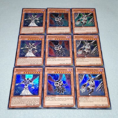Yugioh Darklord Superbia + Asmodeus + Edeh Arae Ultra Rare 9 Card Set NM-image