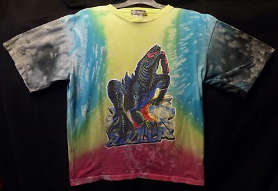 Godzilla  Rainbow Tye Dye  Collectible Monster Movie T-Shirt   XL-image