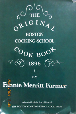 Fannie Farmer Original Boston Cooking School Cookbook Facsimile Leather-image