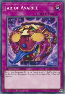 Jar of Avarice - SGX1-ENE20 - Common - 1st Edition LP YuGiOh!  Speed Duel GX: Du-image
