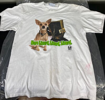 1998 TACO BELL Here Lizard Lizard Chihuahua Godzilla Promo Vintage Shirt large-image
