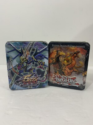 LOT OF 2 - EMPTY - Yu-Gi-Oh Trading Card Tins - 5 D’s - Shonen Jump-image