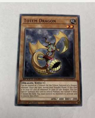 Yugioh Totem Dragon sgx3-enb12 Speed Duel GX Duelists of Shadows 1st Edition-image