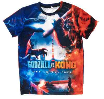 SALE Adult Godzilla vs Kong One Will Fall T-Shirt Lightweight Double Side Print-image
