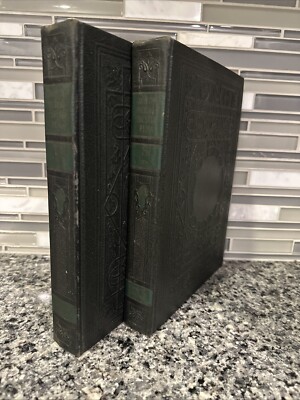 Compton's Pictured 📚Encyclopedia Fact Index 1949 Vol #13#14 Black Embossed 💫VG-image
