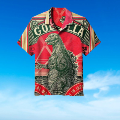 King Of Monster Toho Godzilla Tropical Beach HAWAIIAN Shirt Size S-5XL, Cute-image
