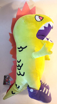 Rare Large Tokidoki 20” Kaiju Bright Green Godzilla Dinosaur Plush Toy-image