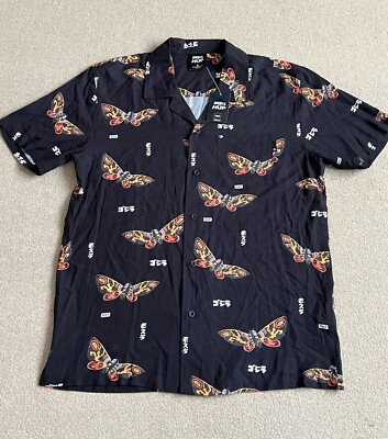 HUF × Godzilla Mothra Resort Button Up Shirt Size Small - NEW RARE-image