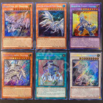 Blue-Eyes White Dragon Boss Monster Bling Tyrant Spirit Bingo Secret Rare 1st NM-image