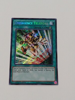 Yugioh Emergency Teleport LC5D-EN251 Secret Rare 1st Ed NM-image