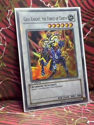 Yu-Gi-Oh! Gaia Knight, the Force of Earth 5DS1-EN042 Super 1st Edition NM/VLP-image