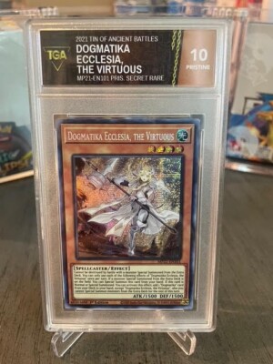 2023 TGA 10 YUGIOH SR MP21-EN101 DOGMATIKA ECCLESIA THE VIRTUOUS 1st Ed. psa-image