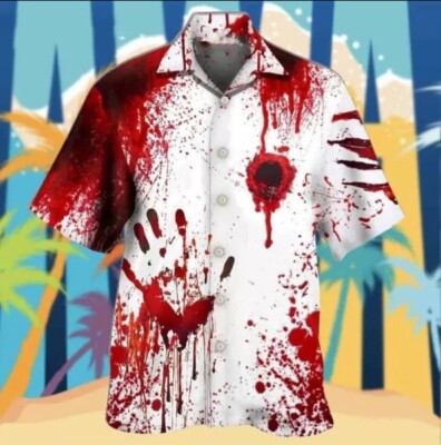 Halloween Blood They’Ll Never Find You Hawaiian Shirt, Scary Tee, Family Shirt-image