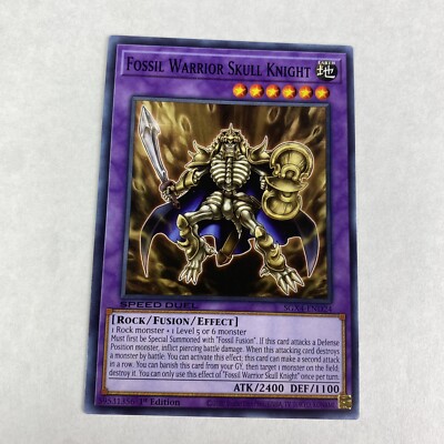Yugioh Fossil Warrior ￼skull Knight SGX4-END24  1st Edition Midterm Destruction-image