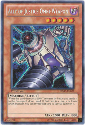 Yu-Gi-Oh Card - HA03-EN050 - ALLY OF JUSTICE OMNI-WEAPON (secret rare holo) - NM-image