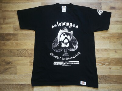 Ian Fraser Kilmister Lemmy Motorhead Movie Greg Olive Film Dickies Promo T Shirt-image