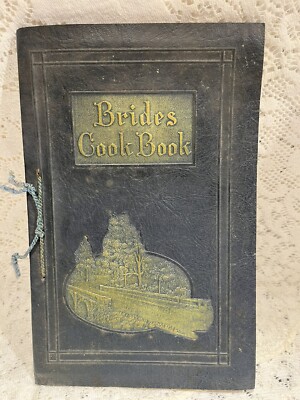 Vintage Tri Kappa of Lebanon IN Leather Cover Brides Cook Book Cookbook-image