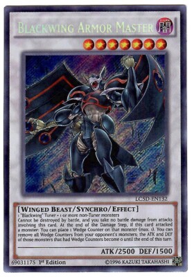 Yu-Gi-Oh! Blackwing Armor Master LC5D-EN132 Secret Rare NM 1st Edition-image