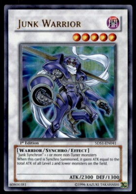 Yu-Gi-Oh! 1st Edition Junk Warrior #5DS1-EN041 Light Play-image