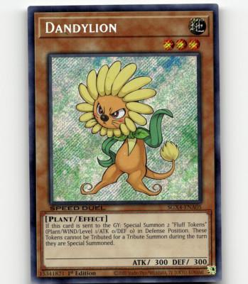 Yugioh Dandylion (Secret Rare) - Speed Duel GX: Midterm Destruction-image