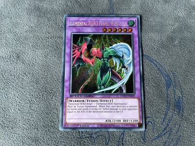 YuGiOh Elemental HERO Flame Wingman SGX1-ENA21 1st Ed Secret Rare Near Mint GX-image